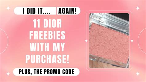 dior freebies code|Dior discount codes.